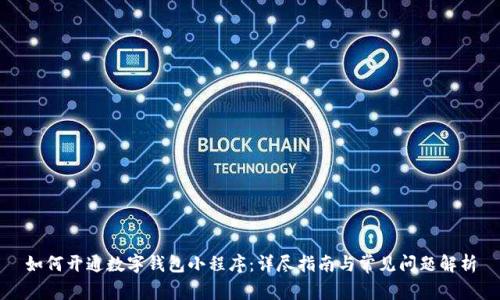 如何开通数字钱包小程序：详尽指南与常见问题解析